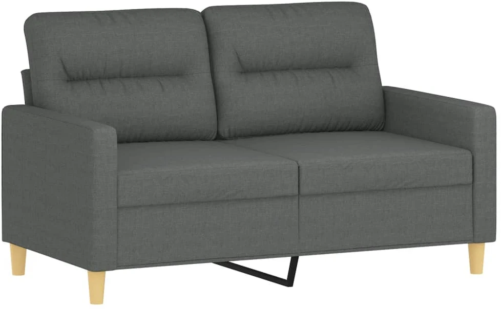 Sofa Sofos komplektas su pagalvėmis, 4 dalių, pilkas, audinys