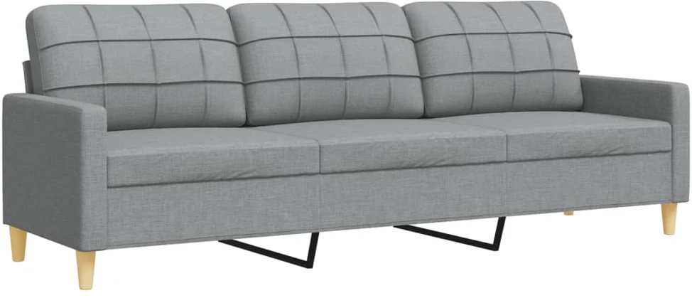 Sofa Sofos komplektas su pagalvėmis/pakoja, 3 dalių, taupe, audinys