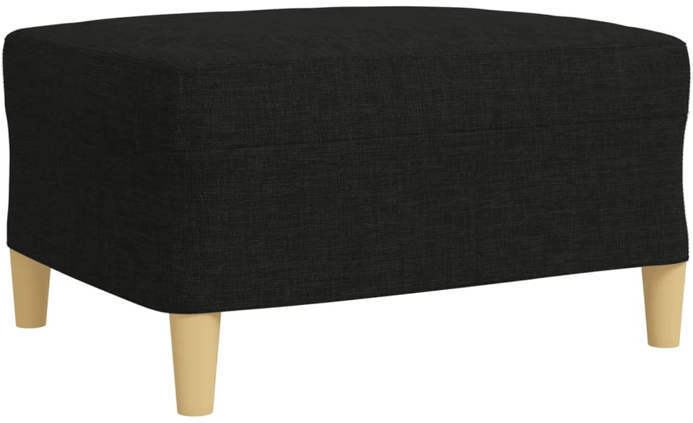 Sofa Sofos komplektas su pagalvėmis/pakoja, 3 dalių, juoda, audinys