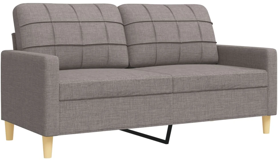 Sofa Sofos komplektas su pagalvėmis/pakoja, 3 dalių, taupe, audinys