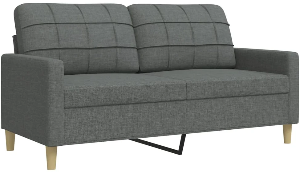 Sofa Sofos komplektas su pagalvėmis/pakoja, 4 dalių, pilka, audinys