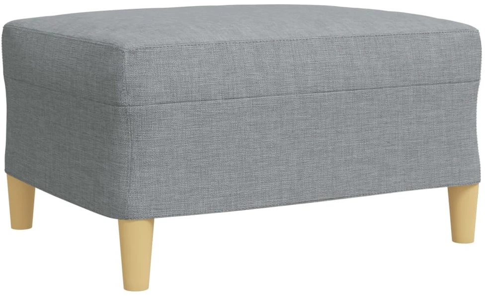 Sofa Sofos komplektas su pakoja, 3 dalių, pilkas, audinys