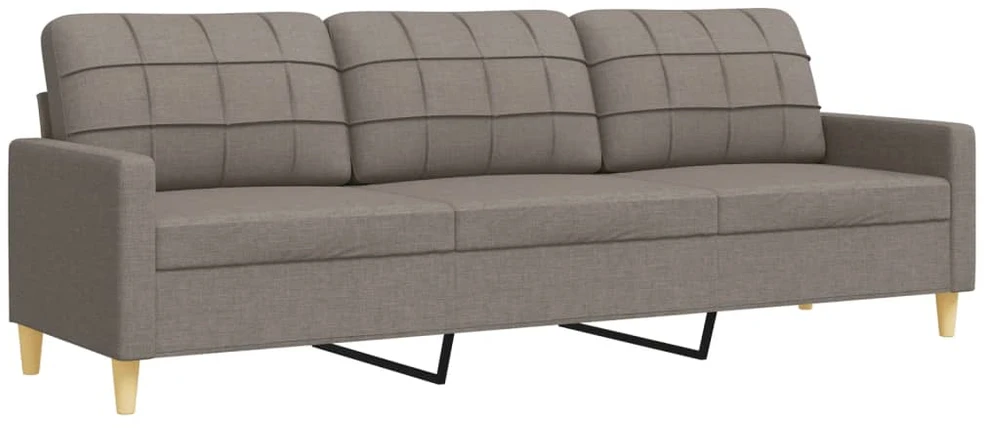 Sofa Sofos komplektas su pakoja, 3 dalių, taupe, audinys