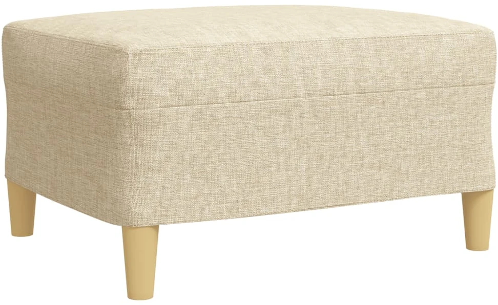 Sofa Sofos komplektas su pakoja, 4 dalių, kreminis, audinys