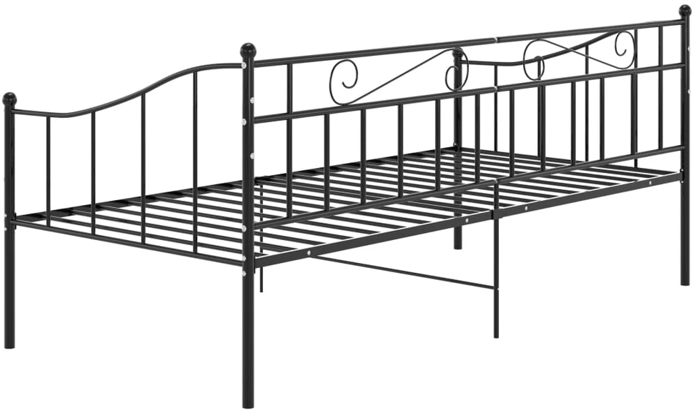 Sofos-lovos rėmas, juodos spalvos, 90x200cm, metalas