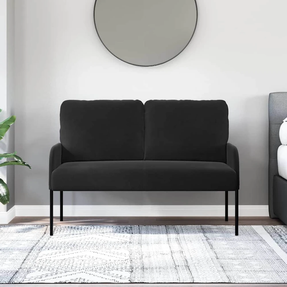 Sofa Sofos su pagalve 110cm Juoda fanera