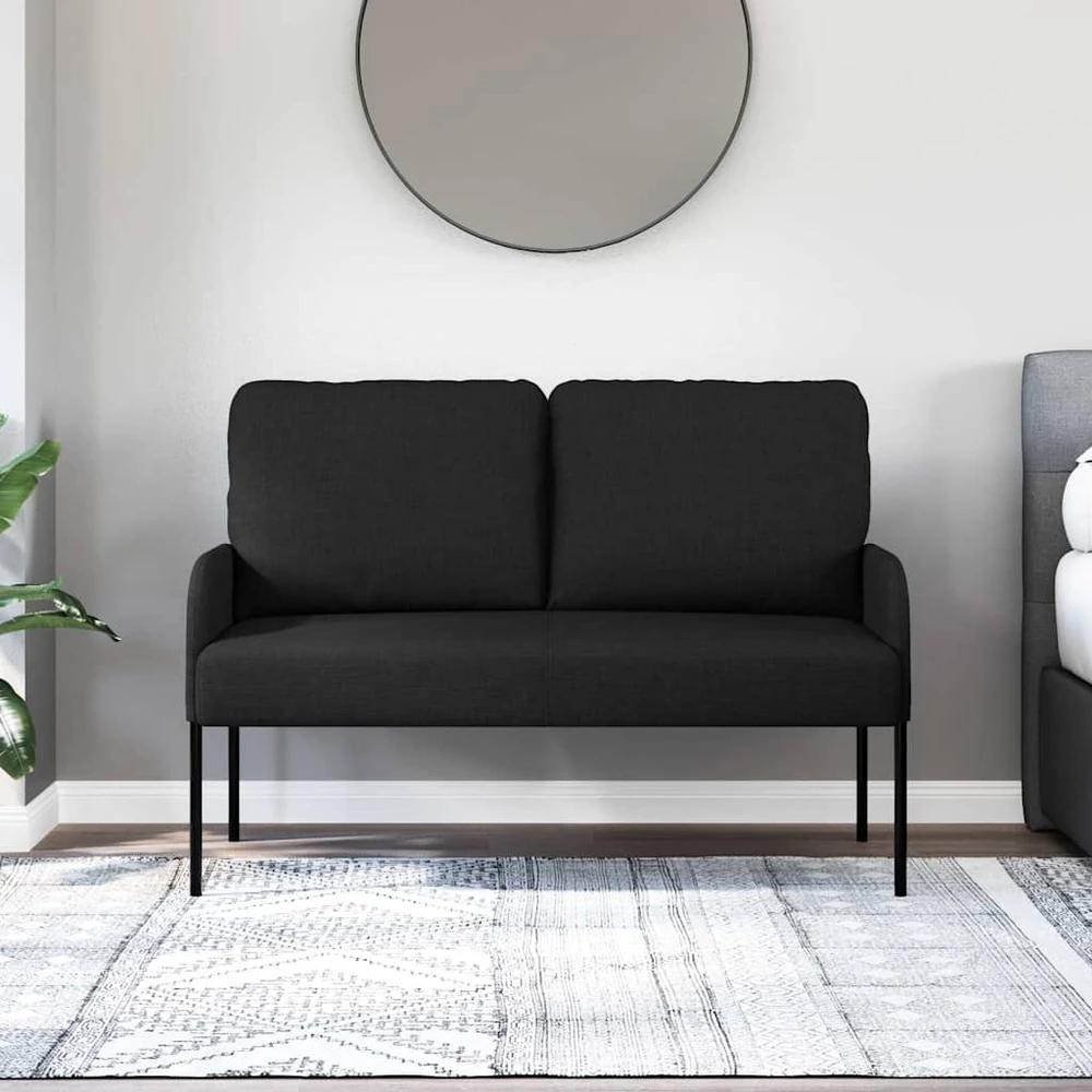 Sofa Sofos su pagalve 110cm Juoda fanera
