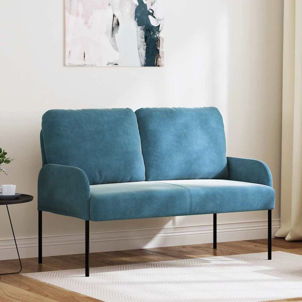 Sofa Sofos su pagalve 110cm Mėlyna fanera