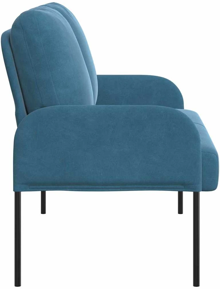 Sofa Sofos su pagalve 110cm Mėlyna fanera