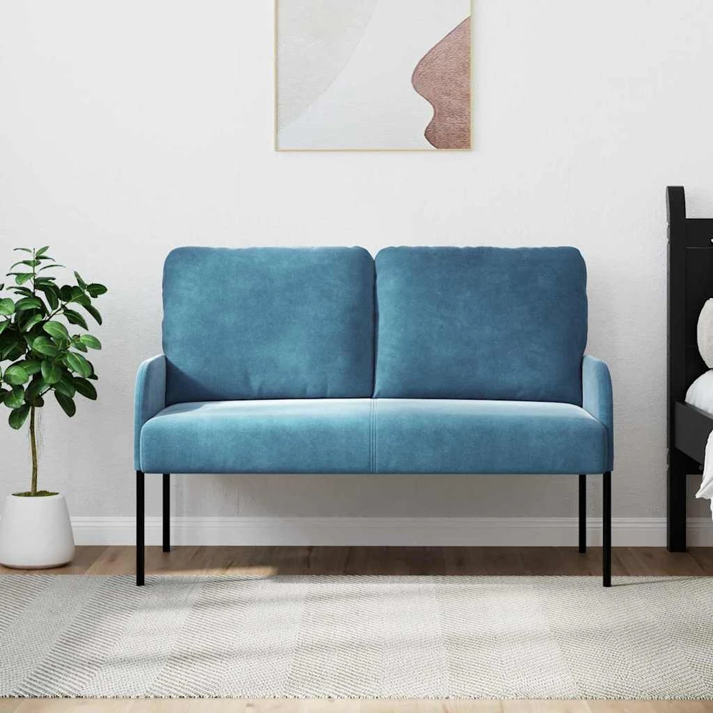 Sofa Sofos su pagalve 110cm Mėlyna fanera