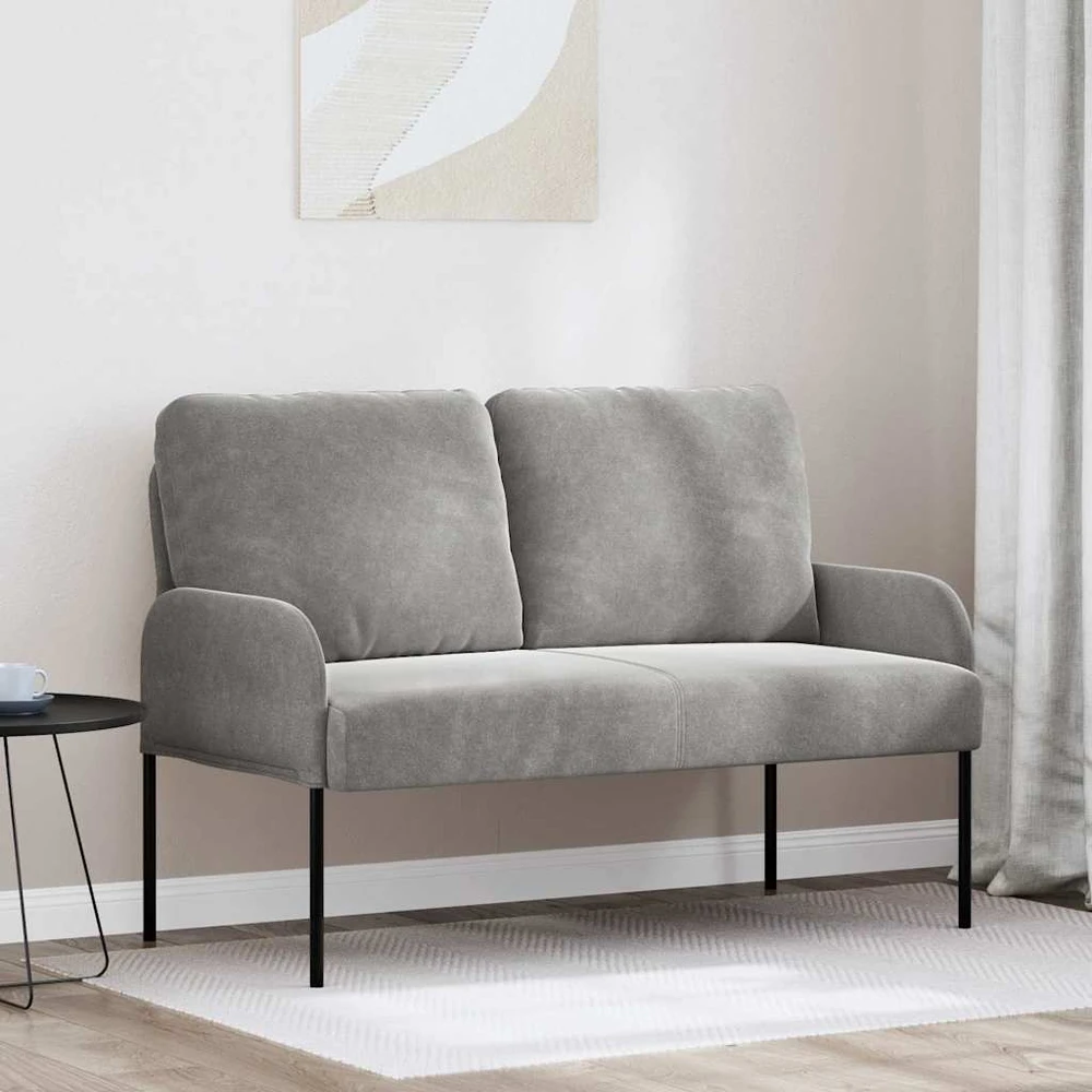 Sofa Sofos su pagalve 110cm Šviesiai pilka fanera