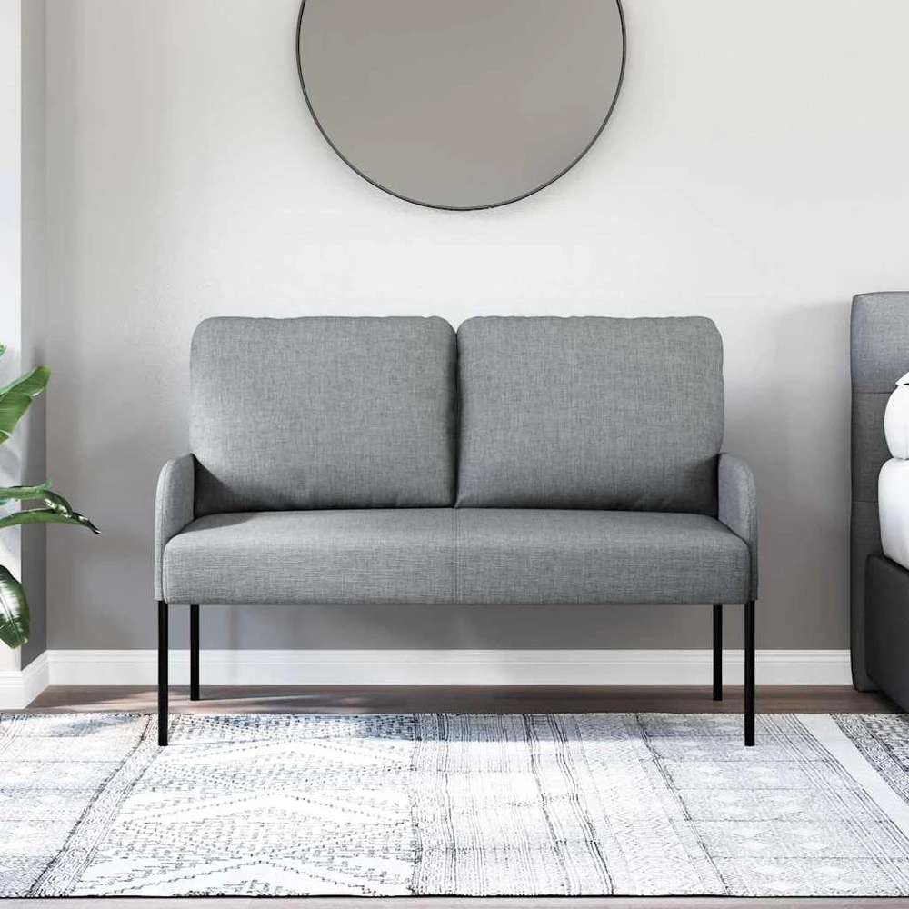 Sofa Sofos su pagalve 110cm Šviesiai pilka fanera