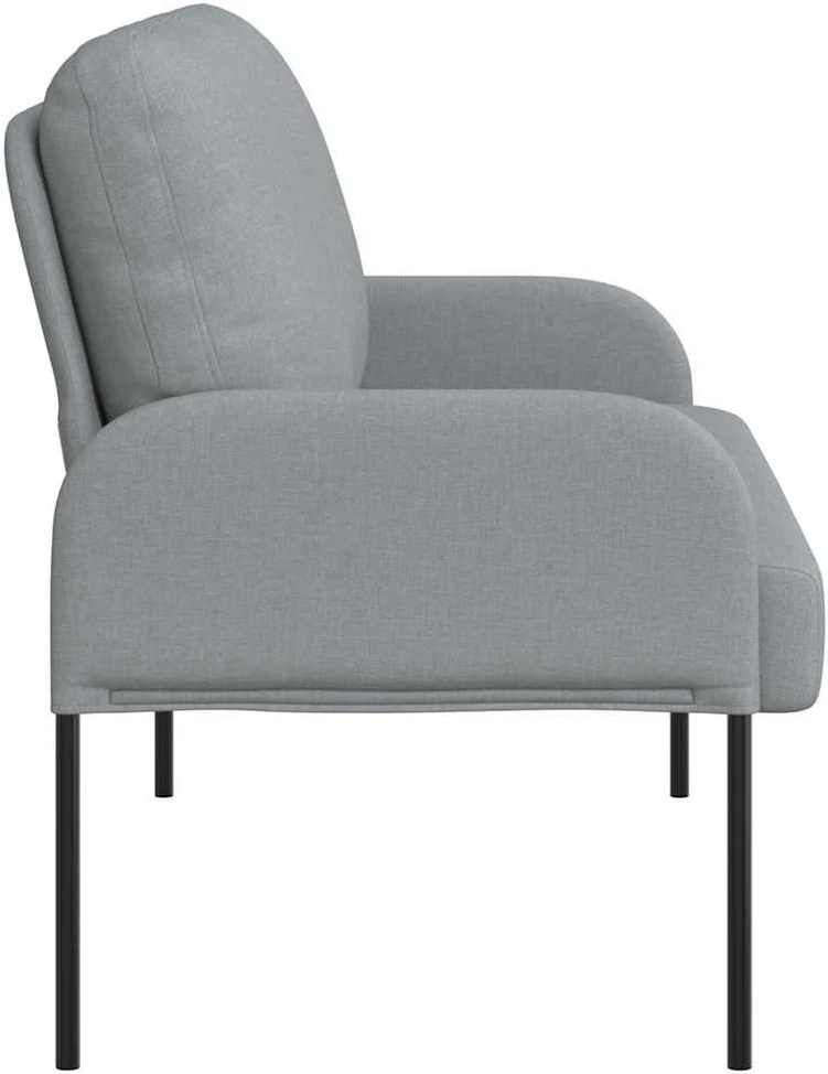 Sofa Sofos su pagalve 110cm Šviesiai pilka fanera