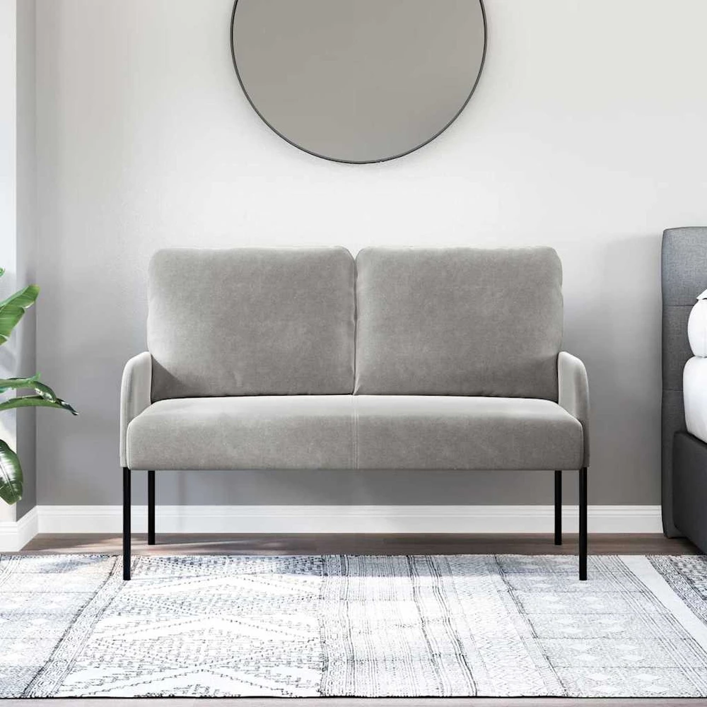 Sofa Sofos su pagalve 110cm Šviesiai pilka fanera