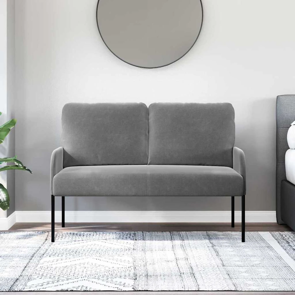 Sofa Sofos su pagalve 110cm Tamsiai pilka fanera
