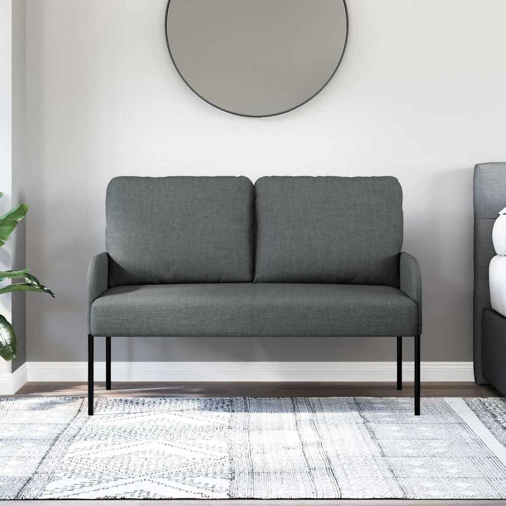Sofa Sofos su pagalve 110cm Tamsiai pilka fanera