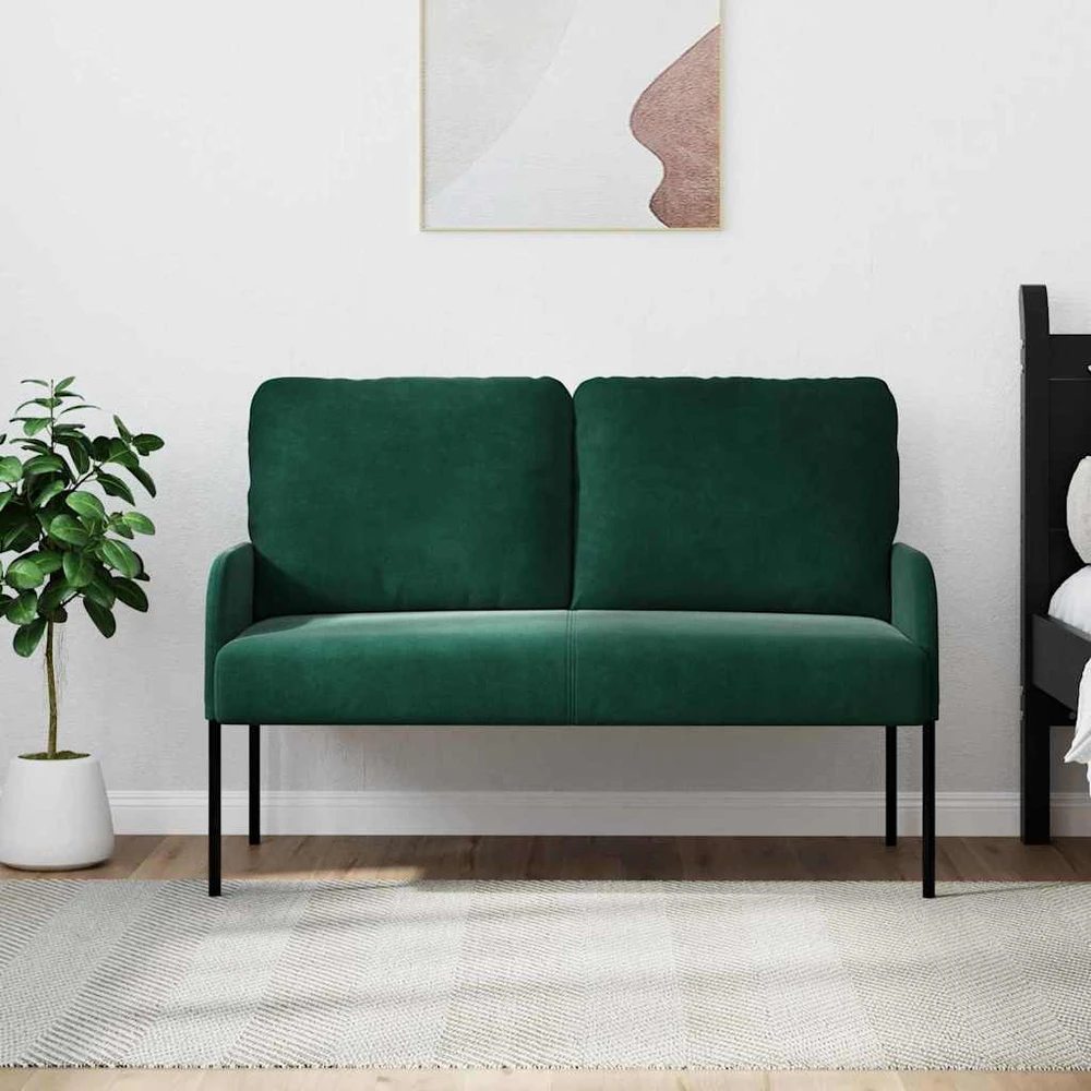 Sofa Sofos su pagalve 110cm Tamsiai žalia fanera