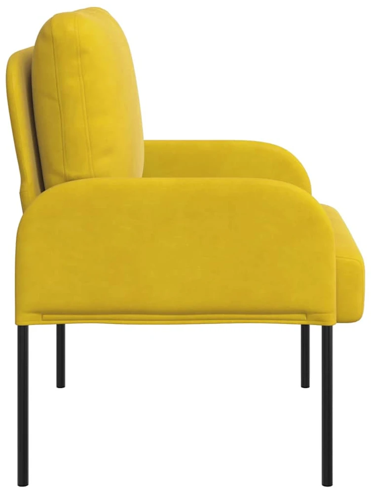 Sofa Sofos su pagalve 55cm Geltona fanera