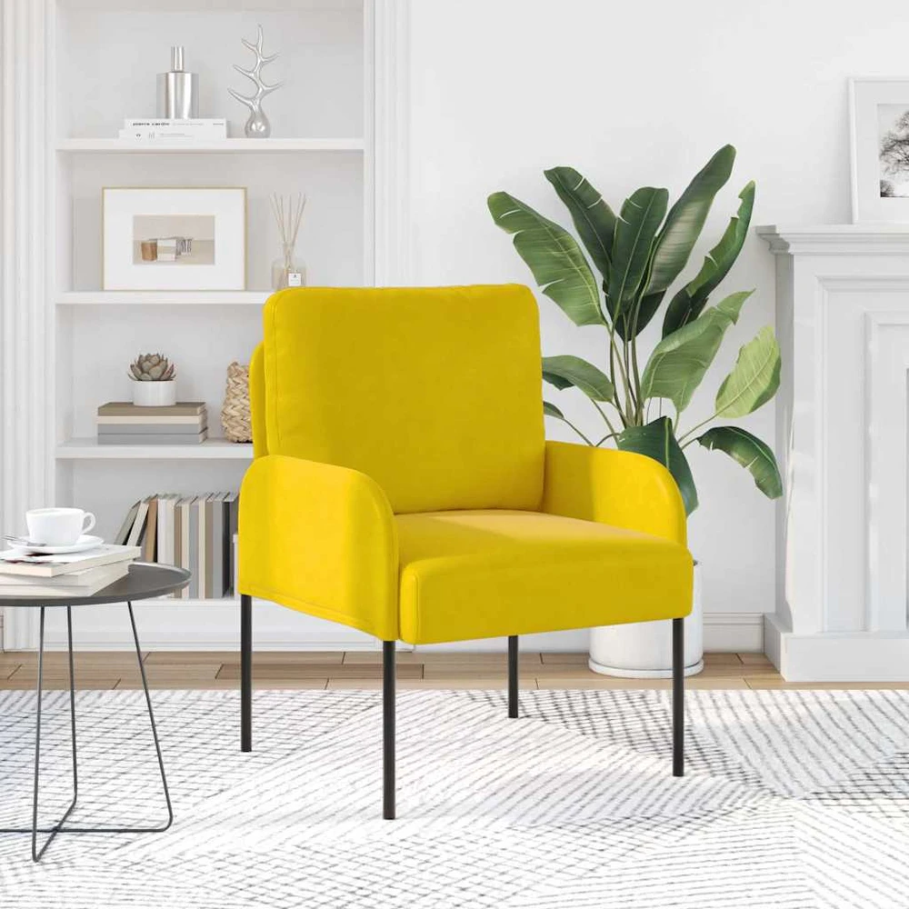 Sofa Sofos su pagalve 55cm Geltona fanera