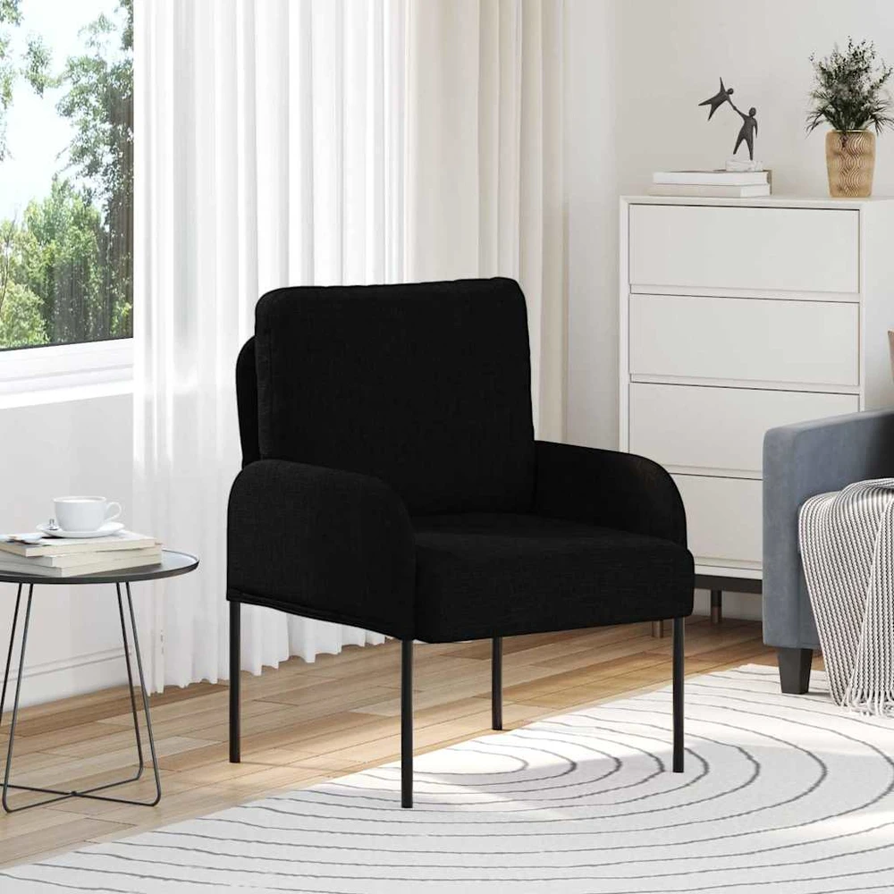 Sofa Sofos su pagalve 55cm Juoda fanera