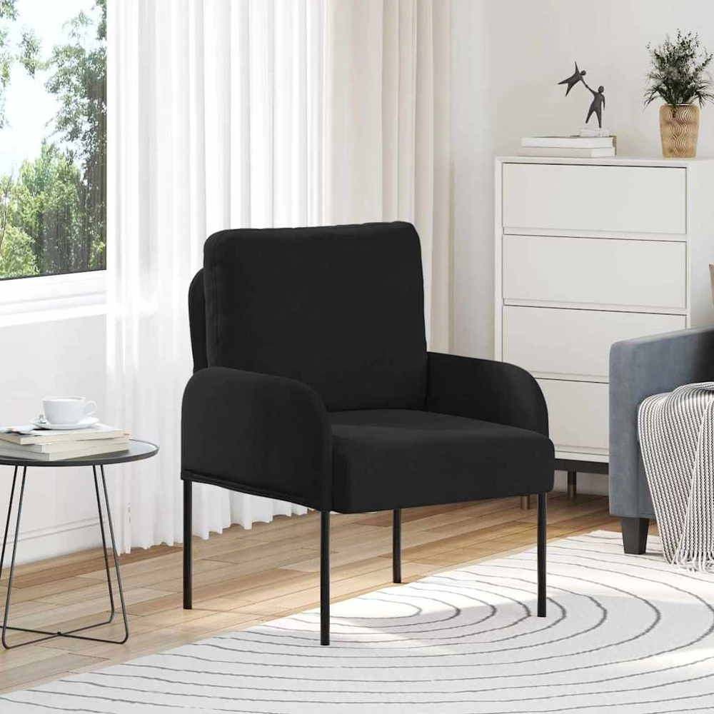 Sofa Sofos su pagalve 55cm Juoda fanera