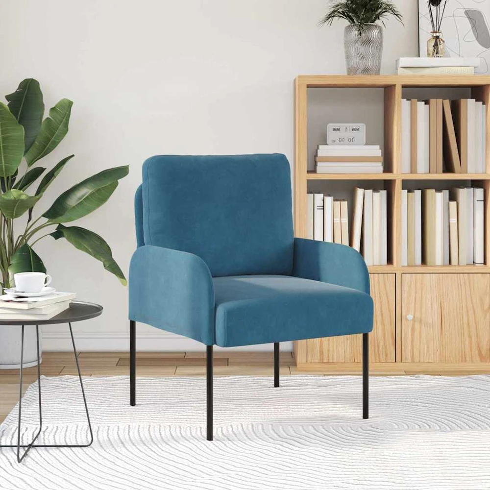 Sofa Sofos su pagalve 55cm Mėlyna fanera