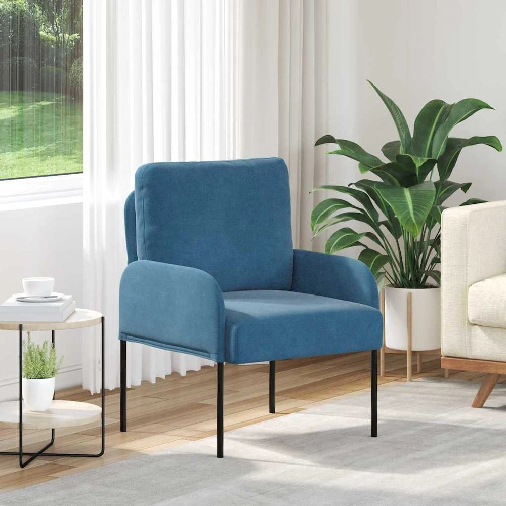 Sofa Sofos su pagalve 55cm Mėlyna fanera