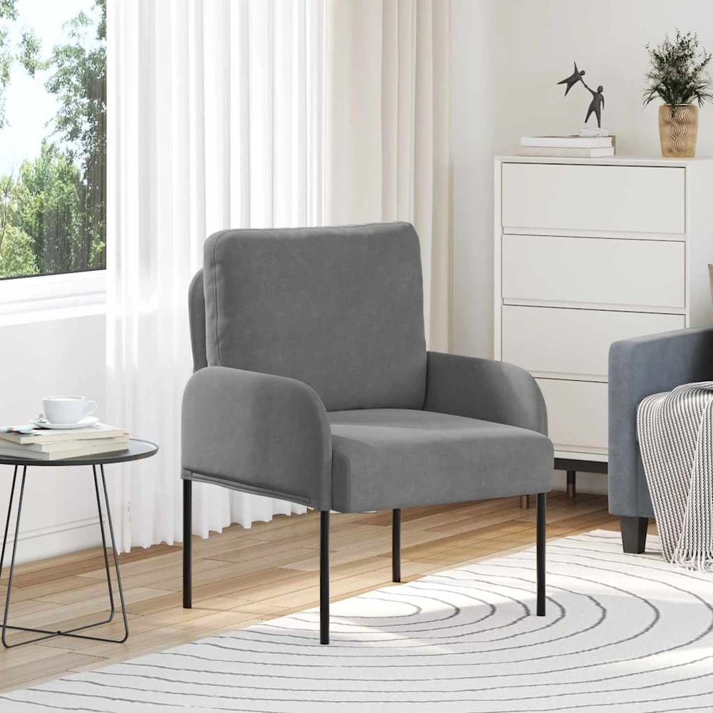 Sofa Sofos su pagalve 55cm Tamsiai pilka fanera