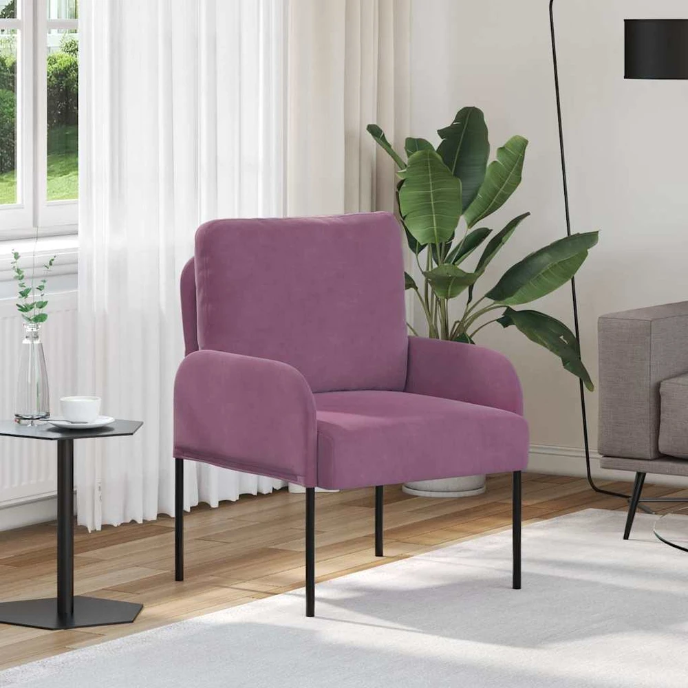 Sofa Sofos su pagalve 55cm Violetinė fanera