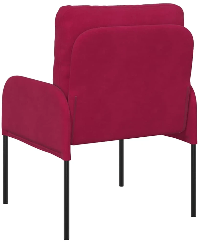 Sofa Sofos su pagalve 55cm Vyno raudona fanera