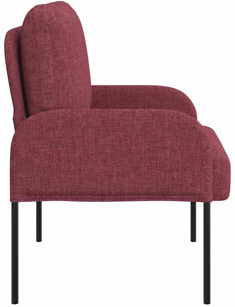 Sofa Sofos su pagalve 55cm Vyno raudona fanera