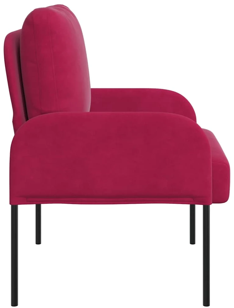 Sofa Sofos su pagalve 55cm Vyno raudona fanera