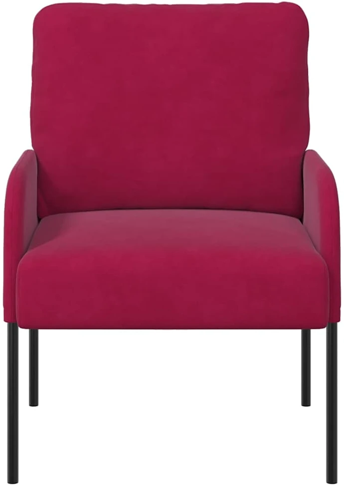 Sofa Sofos su pagalve 55cm Vyno raudona fanera