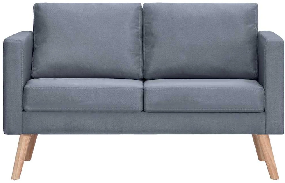 Sofa Sofų komplektas, 2-vietė ir 3-vietė, audinys, tamsiai pilkas