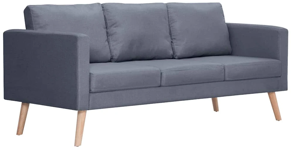 Sofa Sofų komplektas, 2-vietė ir 3-vietė, audinys, tamsiai pilkas