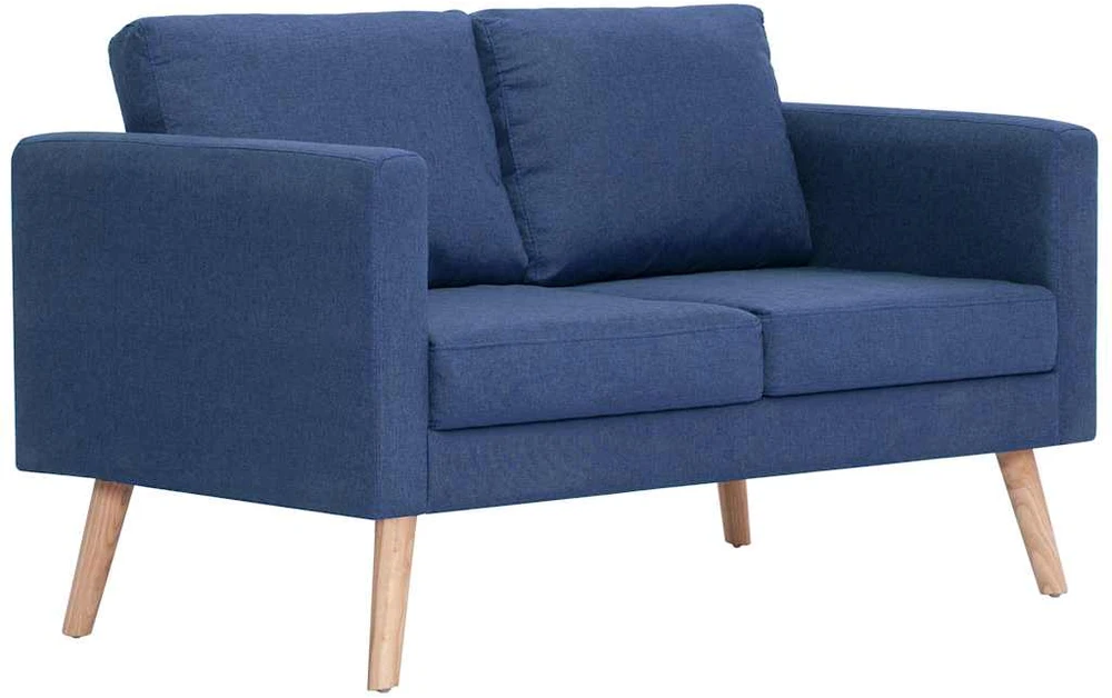 Sofa Sofų komplektas, 2d., mėlynas, audinys