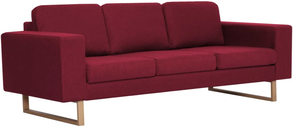 Sofa Sofų komplektas, 2d., vyno raud. sp., audinys