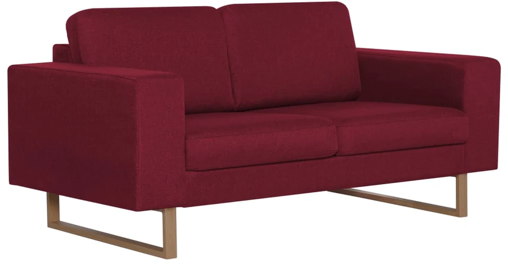 Sofa Sofų komplektas, 2d., vyno raud. sp., audinys