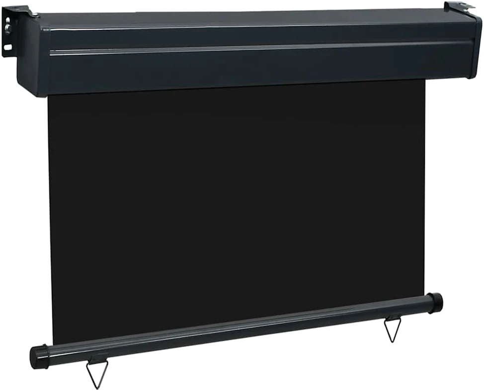 Šoninė balkono markizė, juoda, 100x250cm