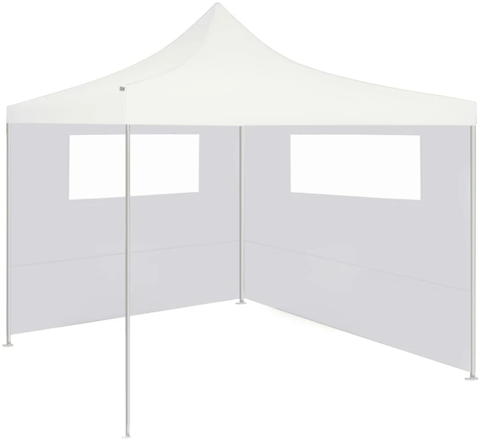 Šoninė pavėsinės siena su langais, baltos spalvos, 6x2m