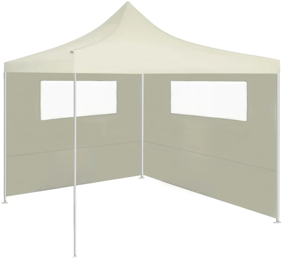 Šoninė pavėsinės siena su langais, kreminės spalvos, 6x2m