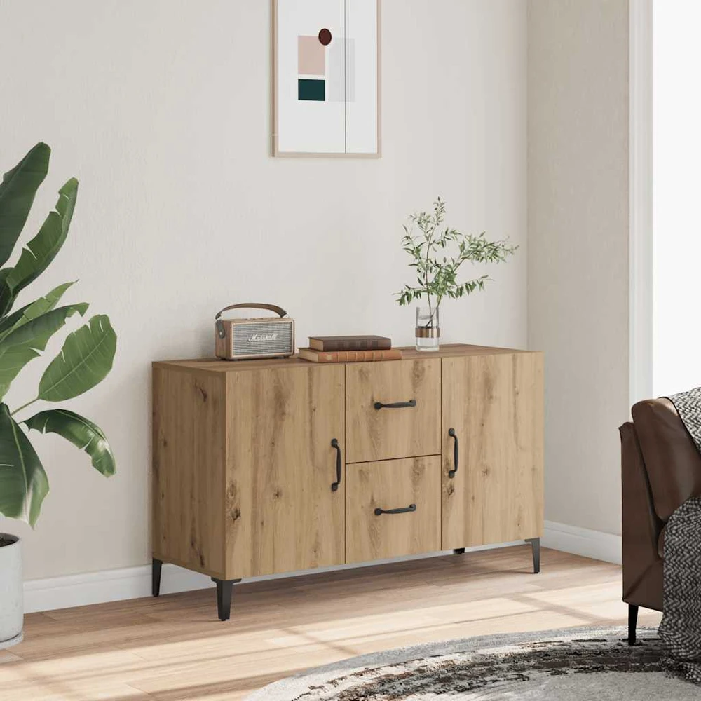 Šoninė spintelė, artisano ąžuolo, 100x36x60cm, apdirbta mediena