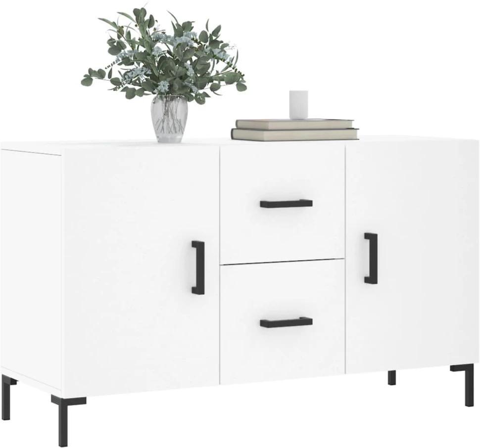 Šoninė spintelė, baltos spalvos, 100x36x60cm, apdirbta mediena