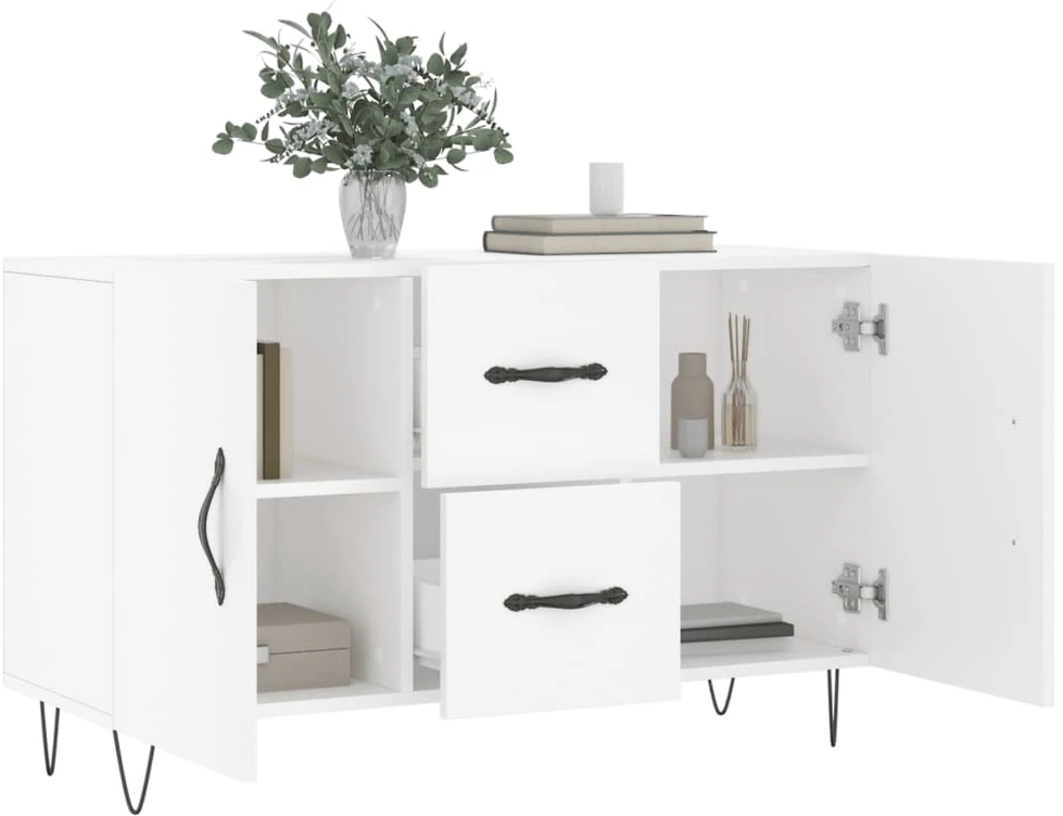 Šoninė spintelė, baltos spalvos, 100x36x60cm, apdirbta mediena