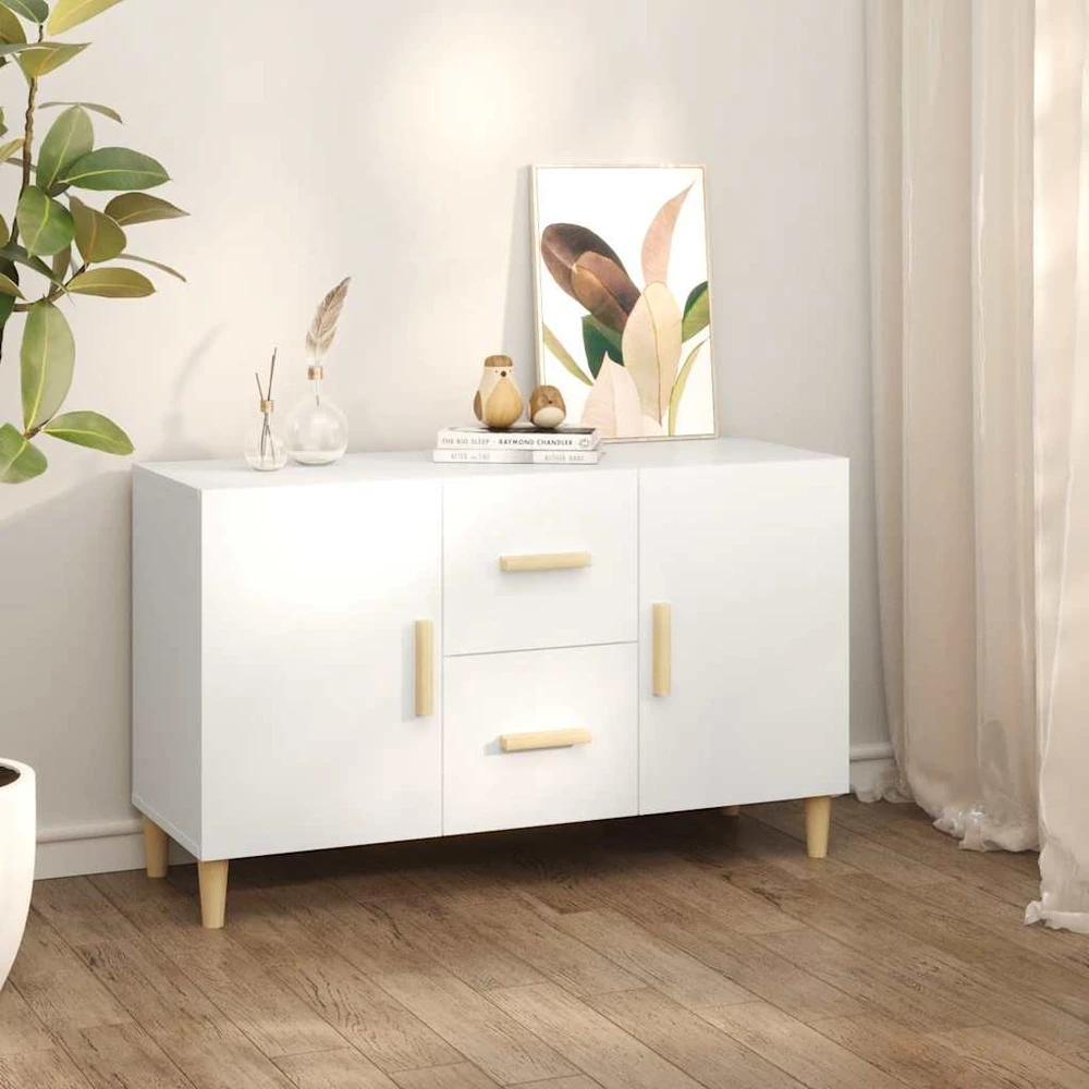 Šoninė spintelė, baltos spalvos, 100x36x60cm, apdirbta mediena