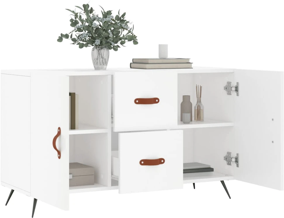 Šoninė spintelė, baltos spalvos, 100x36x60cm, apdirbta mediena