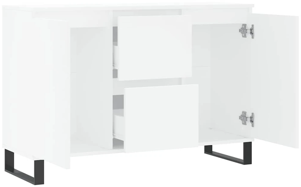 Šoninė spintelė, baltos spalvos, 104x35x70cm, apdirbta mediena