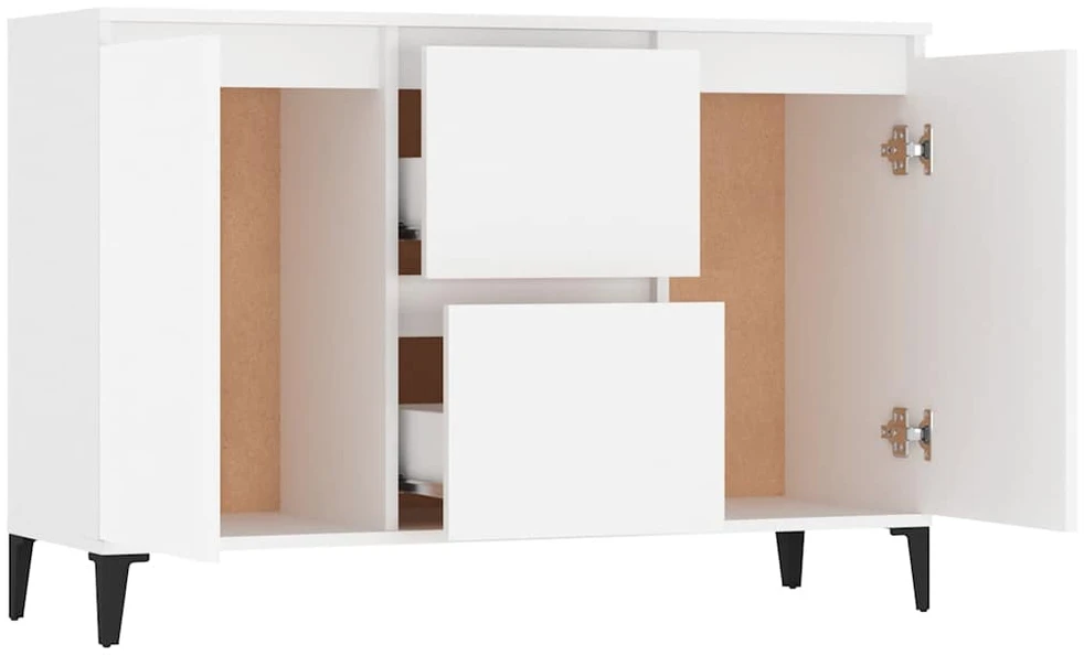 Šoninė spintelė, baltos spalvos, 104x35x70cm, apdirbta mediena