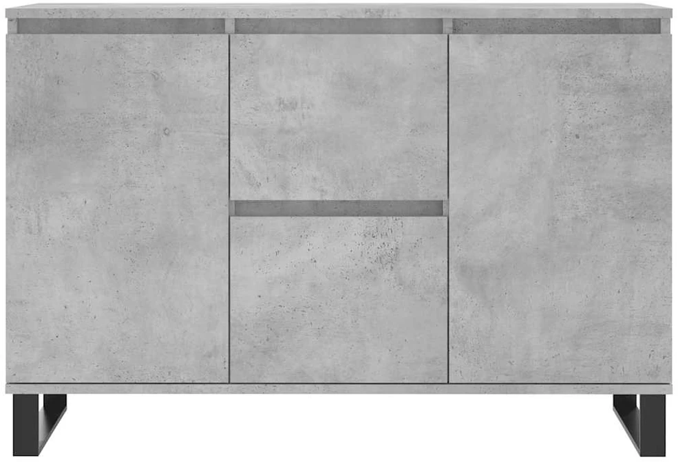 Šoninė spintelė, betono pilka, 104x35x70cm, apdirbta mediena