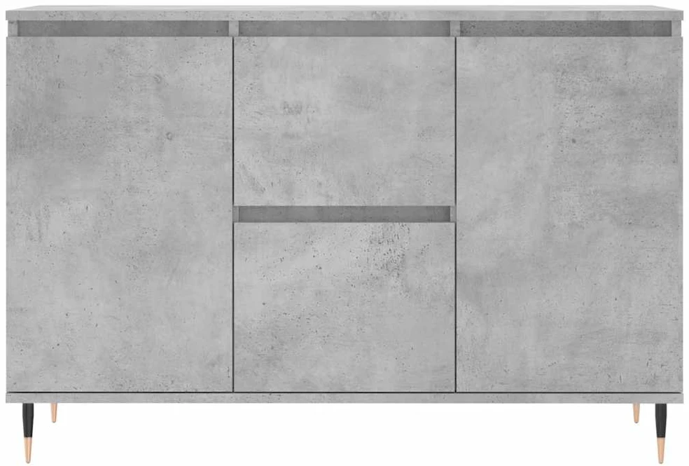 Šoninė spintelė, betono pilka, 104x35x70cm, apdirbta mediena